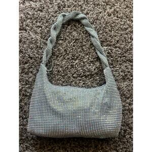 Urban Expressions Galaxy Twist Handle Crystal Beaded Shoulder Bag